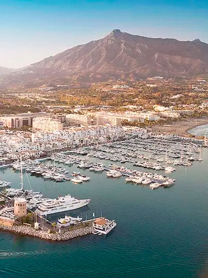 Vista aérea de Puerto Banús